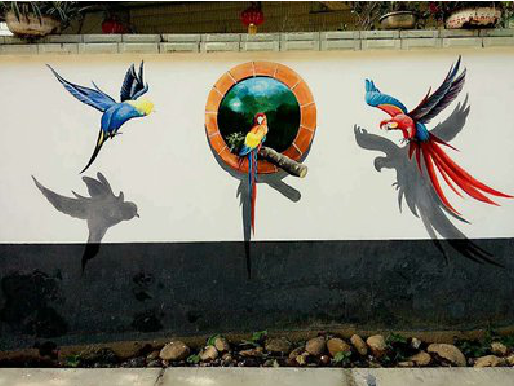  上杭视觉错位-3D墙绘设计